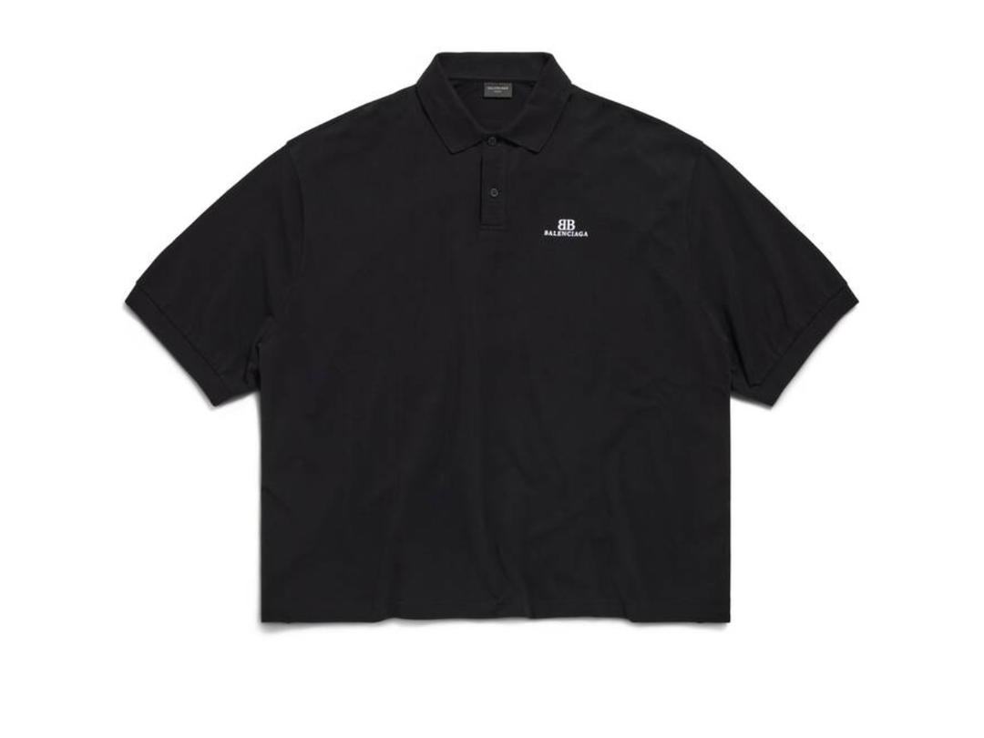 Balenciaga Balenciaga Men's Bb Classic Balenciaga Polo Shirt Oversized Black