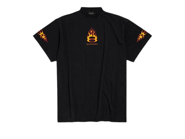Balenciaga Balenciaga Men's Burning Unity T-shirt Oversized Black - view 1