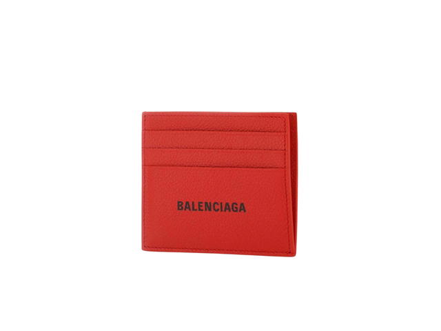 Balenciaga Balenciaga Men's Cash Card Holder In Red Snd Black Grained Calfskin With Split Red - view 3