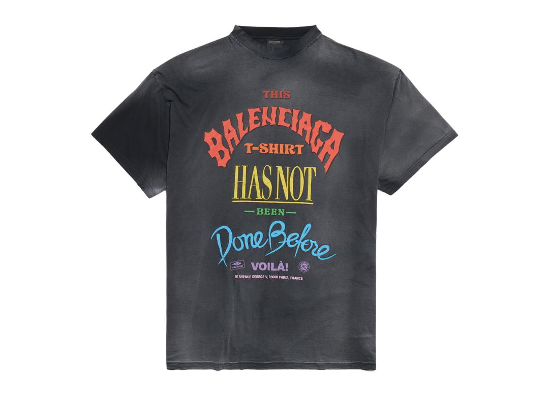 Balenciaga Balenciaga Men's Not Been Done T-shirt Oversized Black