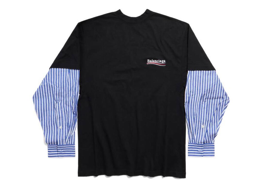 Balenciaga Balenciaga Men's Political Campaign Layered T-shirt Black