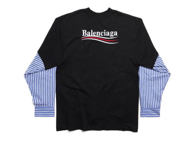 Balenciaga Balenciaga Men's Political Campaign Layered T-shirt Black - view 2
