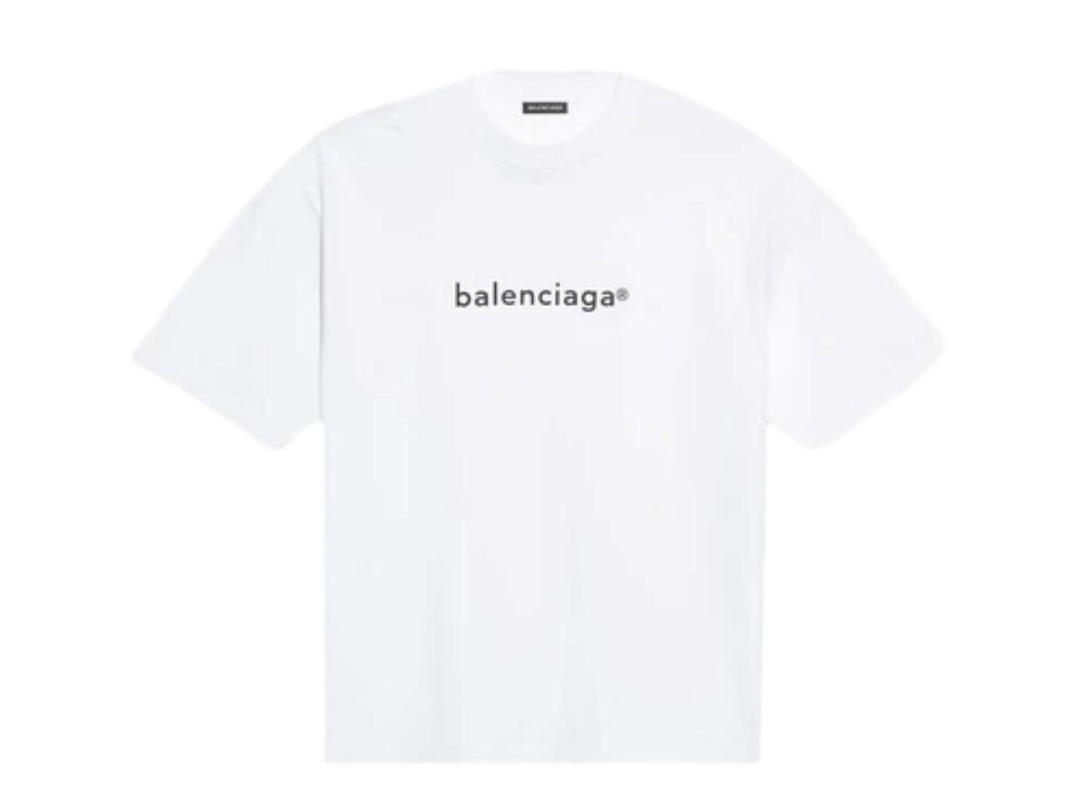 Balenciaga Balenciaga Mens New Copyright Medium Fit T-shirt White