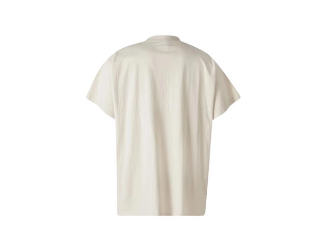 Balenciaga Balenciaga Metal BB Stencil Oversize Logo T-Shirt Beige - view 2