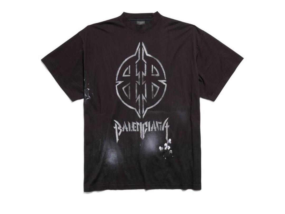 Balenciaga Balenciaga Metal Bb Stencil T-shirt Oversized Black-White