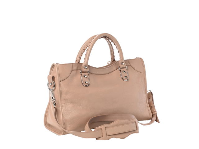 Balenciaga Balenciaga Metallic Edge City In Leather With Gold Hardware Rose Beige - view 2