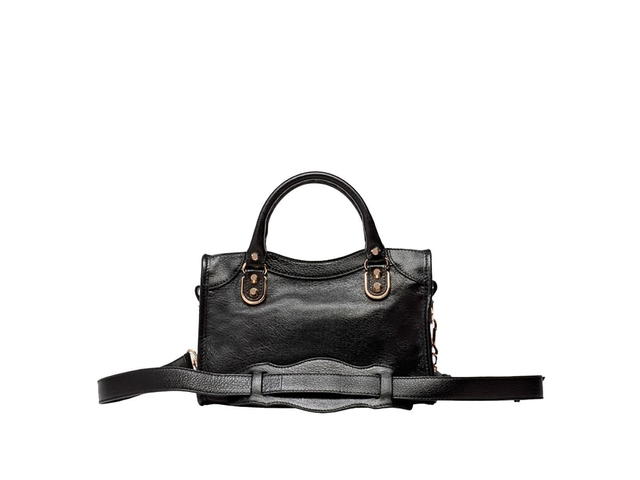 Balenciaga Balenciaga Metallic Edge City Mini Shoulder Bag In Black Shiny Grained Goatskin With Gold Hardware - view 3