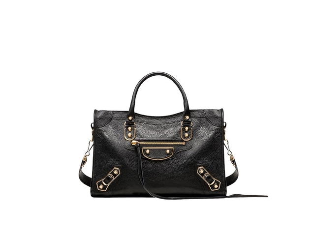 Balenciaga Balenciaga Metallic Edge City Small Shoulder Bag Black/Gold - view 1