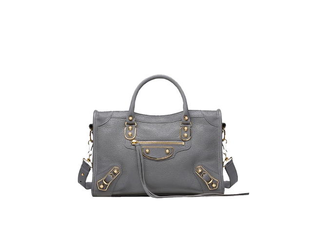 Balenciaga Balenciaga Metallic Edge Small City Shoulder Bag Gris Acier/Gold - view 1
