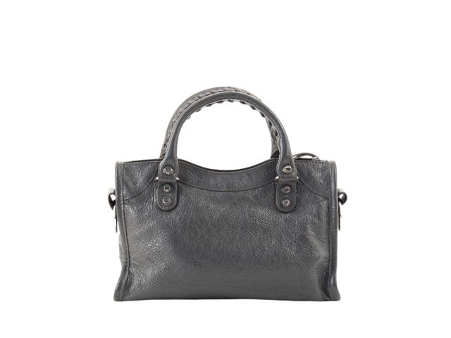 Balenciaga Balenciaga Mini City Bag In Leather With Silver Hardware Grey - view 2