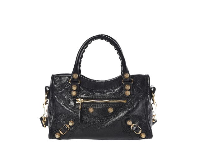 Balenciaga Balenciaga Mini City Shoulder Bag In Leather With Gold Hardware Black - view 1