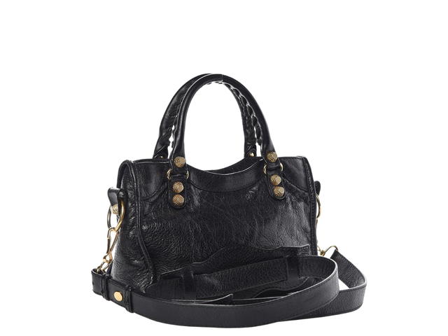 Balenciaga Balenciaga Mini City Shoulder Bag In Leather With Gold Hardware Black - view 2