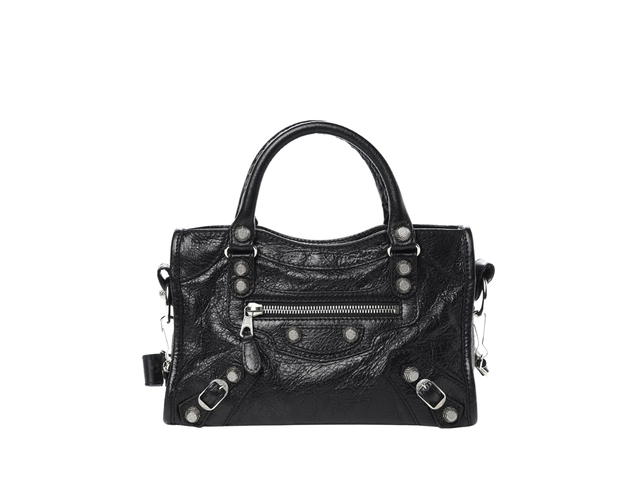 Balenciaga Balenciaga Mini City Shoulder Bag In Leather With Silver Hardware Black - view 1
