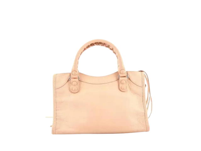 Balenciaga Balenciaga Mini City Shoulder Bag In Leather With Silver Hardware Pink Interior - view 2