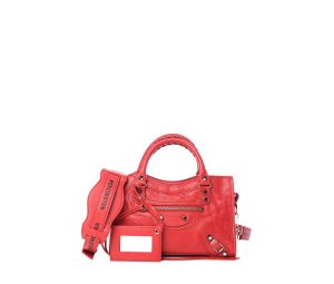 Buy Balenciaga Mini Classic City Bag In Leather With Silver-Tone Hardware Red at Sasom – Authentic and Ready to Ship