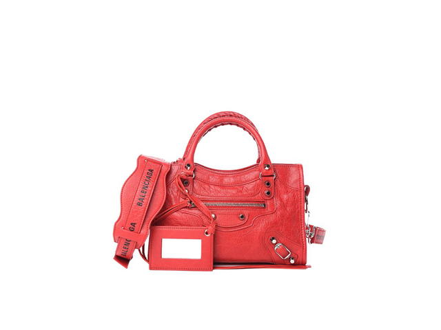 Balenciaga Balenciaga Mini Classic City Bag In Leather With Silver-Tone Hardware Red - view 1