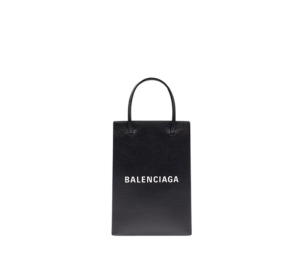 Buy Balenciaga Mini Shopping Bag In Black Squared Calfskin at Sasom – Authentic and Ready to Ship