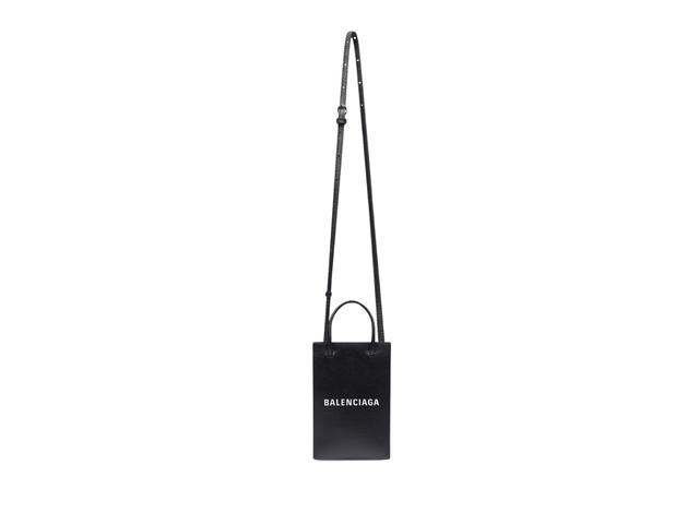 Balenciaga Balenciaga Mini Shopping Bag In Black Squared Calfskin - view 3