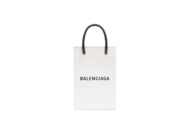 Balenciaga Balenciaga Mini Shopping Bag In White Squared Calfskin - view 1