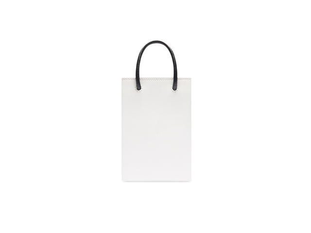 Balenciaga Balenciaga Mini Shopping Bag In White Squared Calfskin - view 2