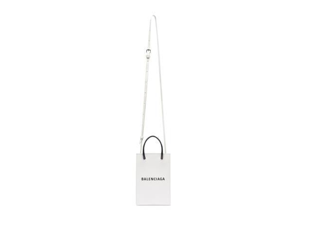 Balenciaga Balenciaga Mini Shopping Bag In White Squared Calfskin - view 3