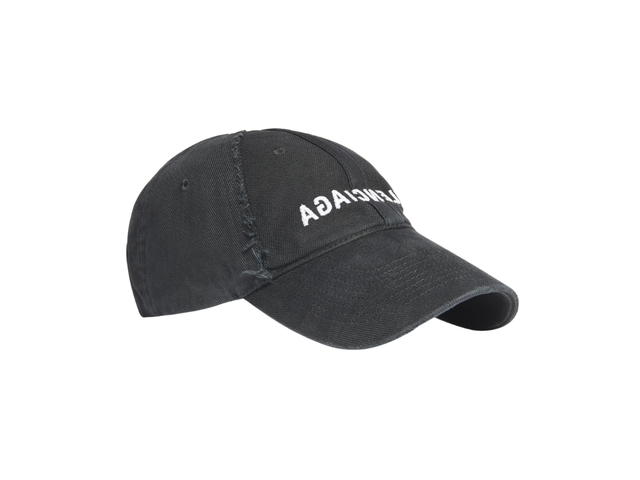 Balenciaga Balenciaga Mirror Balenciaga Cap In Black-White Cotton Drill - view 2
