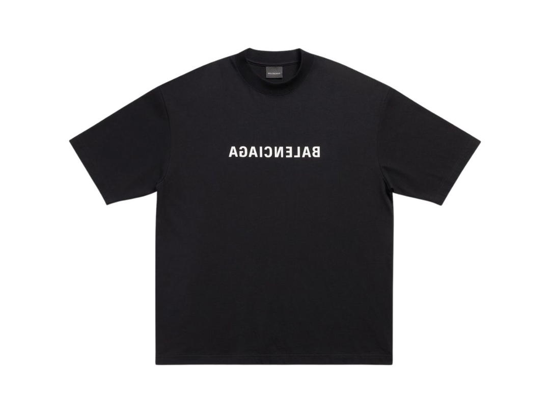 Balenciaga Balenciaga Mirror Balenciaga T-Shirt Medium Fit In Black And White Vintage Jersey