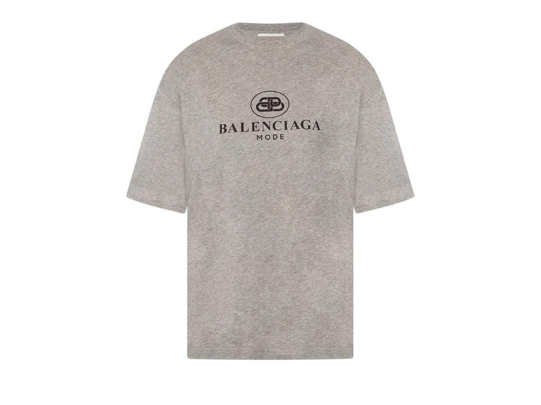 Balenciaga Balenciaga Mode BB Logo T-Shirt Grey