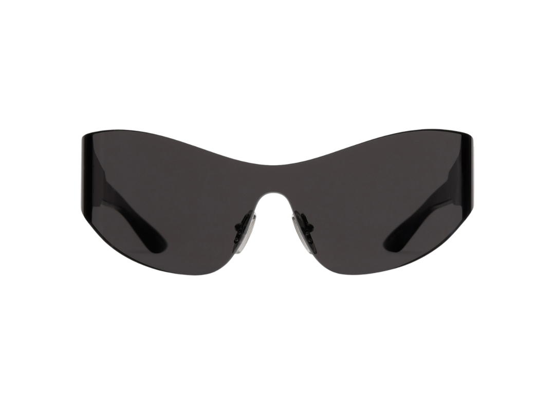 Balenciaga Balenciaga Mono Cat 2.0 Sunglasses BB0257S-001-99 In Black Nylon Frame-Logo With Black Lenses