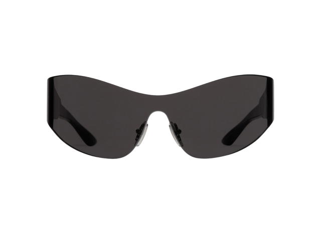 Balenciaga Balenciaga Mono Cat 2.0 Sunglasses BB0257S-001-99 In Black Nylon Frame-Logo With Black Lenses - view 1
