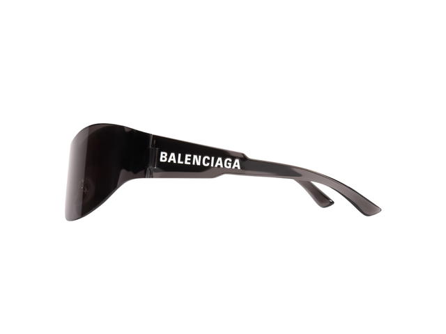 Balenciaga Balenciaga Mono Cat 2.0 Sunglasses BB0257S-001-99 In Black Nylon Frame-Logo With Black Lenses - view 3