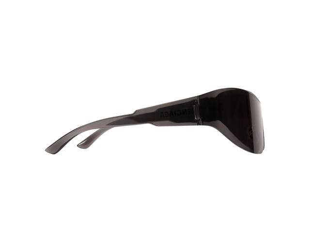 Balenciaga Balenciaga Mono Cat 2.0 Sunglasses BB0257S-001-99 In Black Nylon Frame-Logo With Black Lenses - view 4