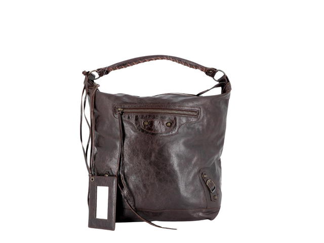 Balenciaga Balenciaga Motocross Classic Day Bag Goatskin Leather Brown Ruthenium-Finish Metal - view 1