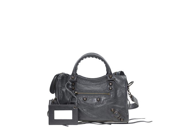 Balenciaga Balenciaga Nano City Bag In Aged Lambskin Leather With Aged Silver Hardware Grey - view 1