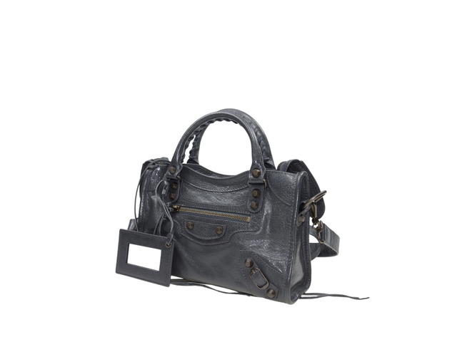 Balenciaga Balenciaga Nano City Bag In Aged Lambskin Leather With Aged Silver Hardware Grey - view 3