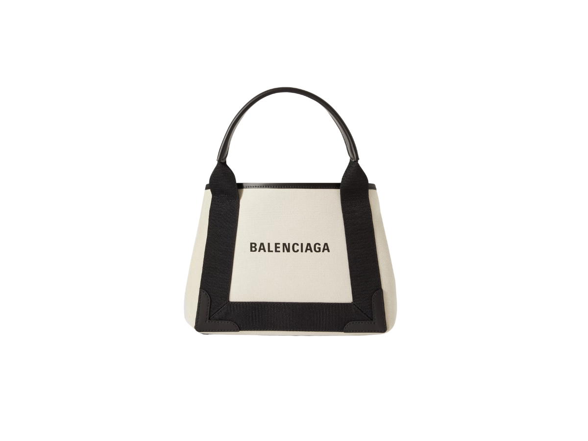Balenciaga Balenciaga Navy Small Cabas In Beige CARRYOVER