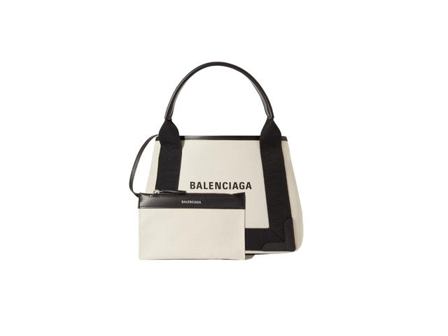 Balenciaga Balenciaga Navy Small Cabas In Beige CARRYOVER - view 3