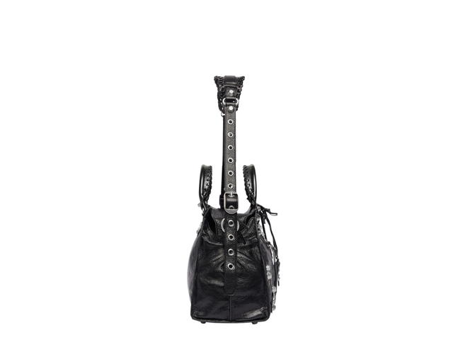 Balenciaga Balenciaga Neo Cagole City Handbag In Arena Lambskin With Aged-Silver Hardware Black - view 2