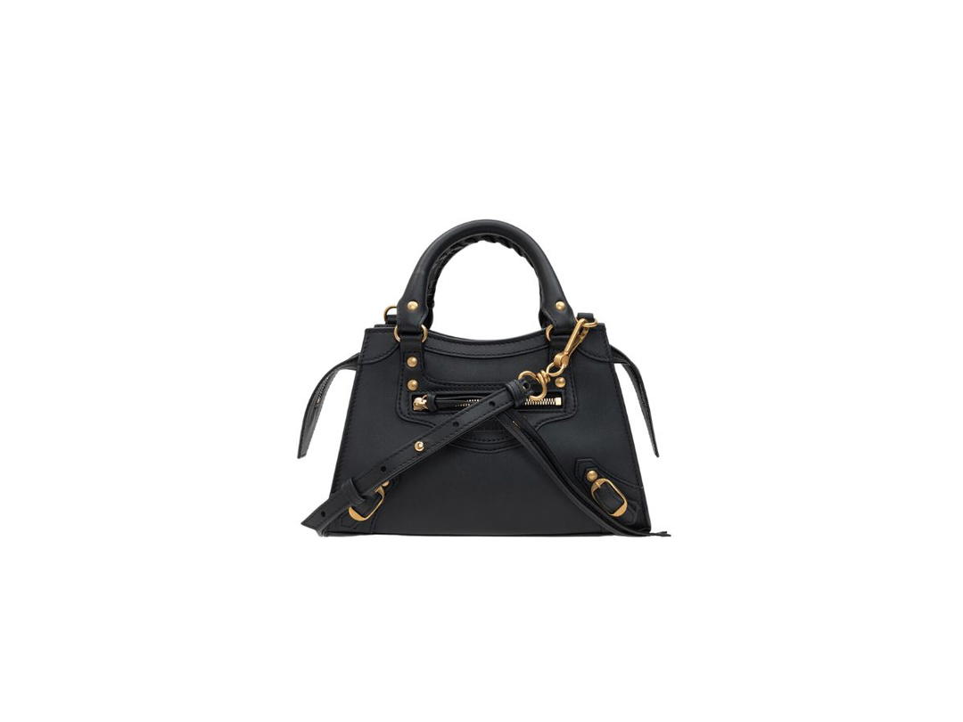 Balenciaga Balenciaga Neo Classic City Mini Handbag In Calfskin With Gold Hardware Black