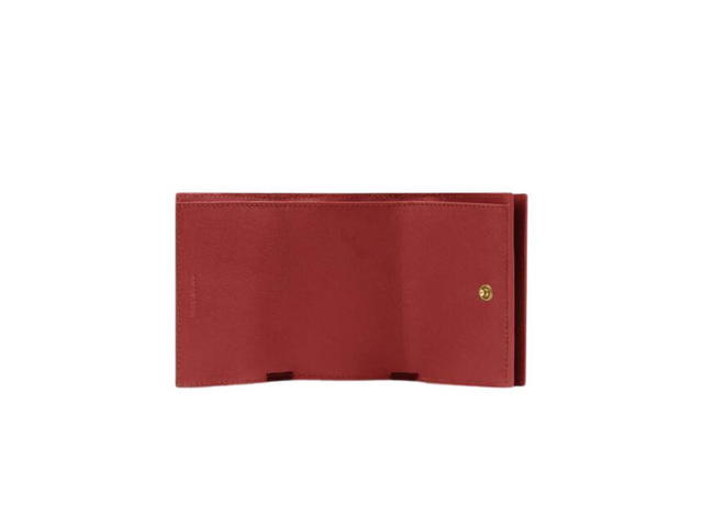Balenciaga Balenciaga Neo Classic Mini Wallet In Grained Calfskin Red - view 3
