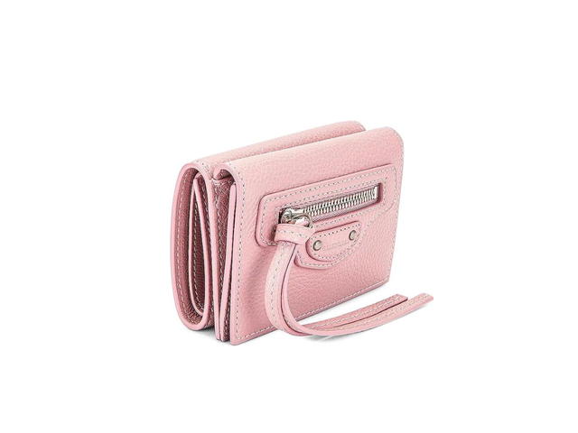 Balenciaga Balenciaga Neo Classic Mini Wallet In Pink Grained Calfskin - view 2