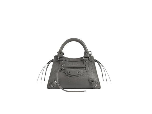 Balenciaga Balenciaga Neo Classic Mini Handbag Grained Calfskin Dark Grey Aged-Silver Hardware - view 1
