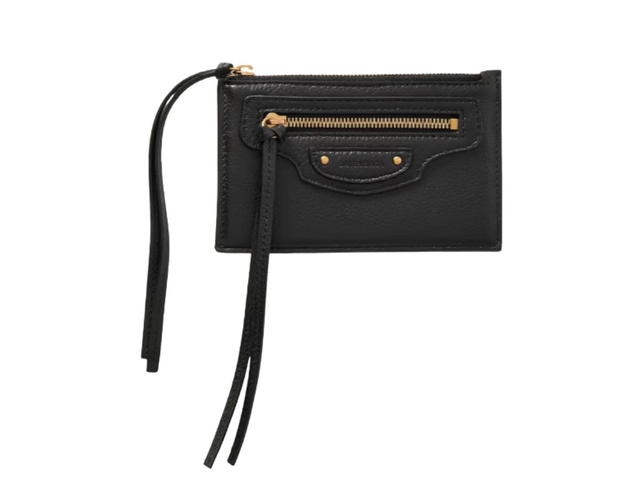 Balenciaga Balenciaga Neo Classic Textured-Leather Cardholder Black - view 1