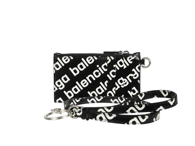 Balenciaga Balenciaga On Keyring Cash Card Holder Black - view 2
