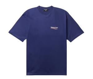 Buy Balenciaga Oversized Logo-Print Cotton-Jersey T-Shirt Navy at Sasom – Authentic and Ready to Ship