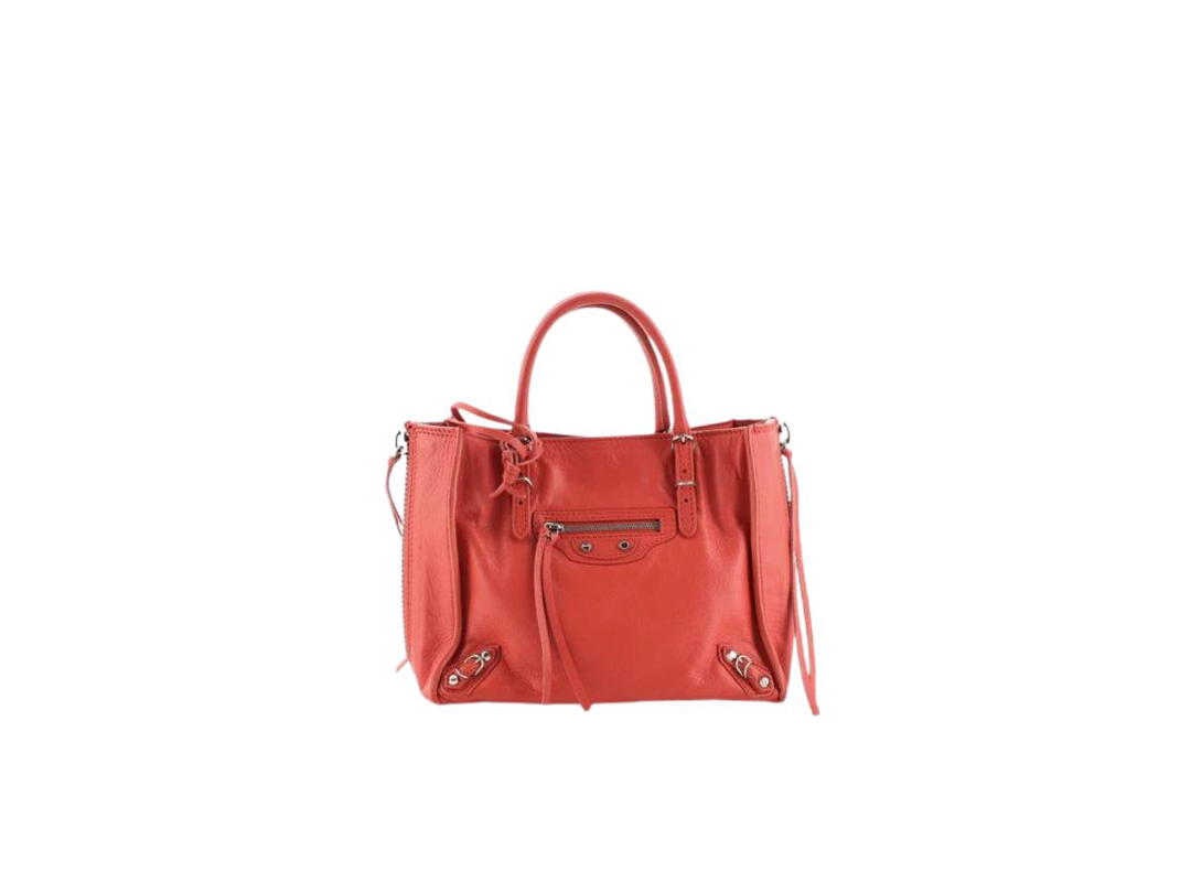 Balenciaga Balenciaga Papier A6 Bag In Leather With Silver Hardware Red