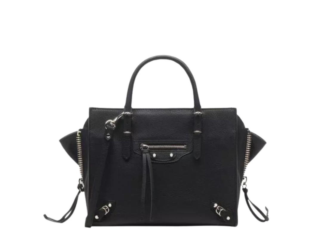 Balenciaga Balenciaga Papier Mini A4 Tote Calfskin Black Silver Hardware