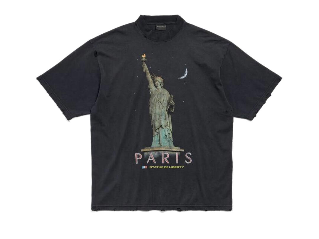 Balenciaga Balenciaga Paris Liberty T-shirt Medium Fit Black