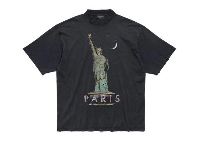 Balenciaga Balenciaga Paris Liberty T-shirt Medium Fit Black - view 1