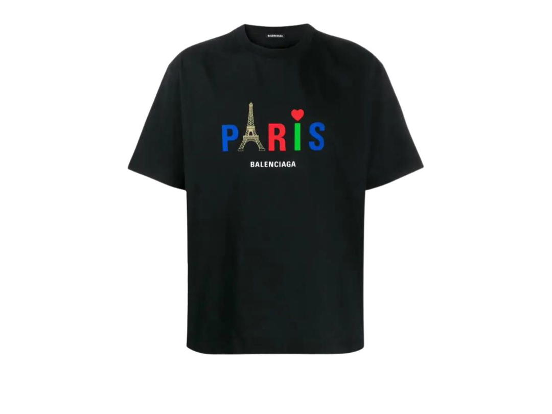 Balenciaga Balenciaga Paris Love T-Shirt Black